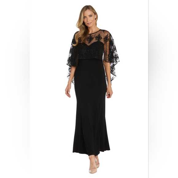 RM Richards Capelet Sleeve Evening Dress PLUS SIZE -  threedaughtersproperties.com